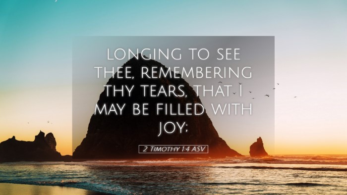 Picture 05 - 2 Timothy 1:4 ASV Desktop Wallpaper - longing to see thee, remembering thy tears, that - Desktop Bible Verse Wallpaper