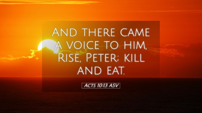Picture 05 - Acts 10:13 ASV Desktop Wallpaper - And there came a voice to him, Rise, Peter; kill - Desktop Bible Verse Wallpaper