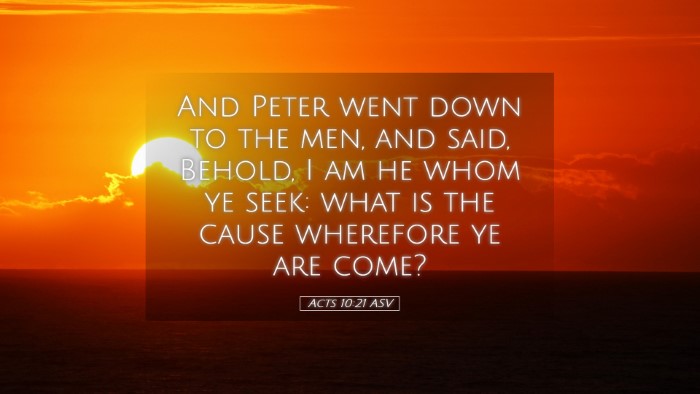 Picture 05 - Acts 10:21 ASV Desktop Wallpaper - And Peter went down to the men, and said, Behold, - Desktop Bible Verse Wallpaper