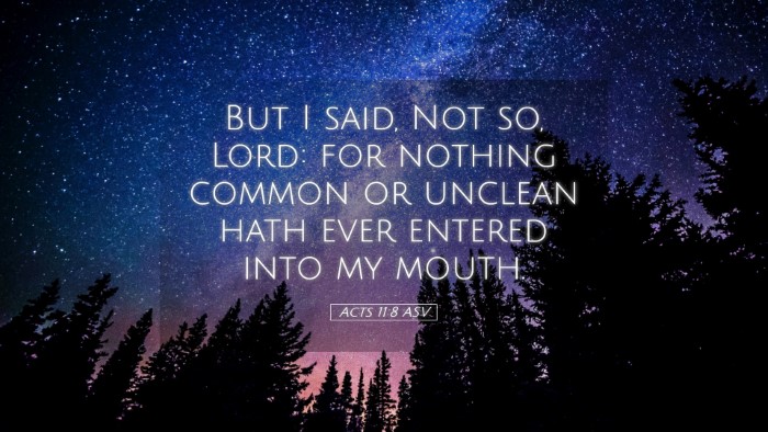 Picture 05 - Acts 11:8 ASV Desktop Wallpaper - But I said, Not so, Lord: for nothing common or - Desktop Bible Verse Wallpaper