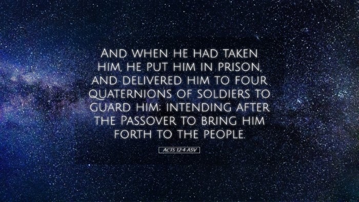 Picture 05 - Acts 12:4 ASV Desktop Wallpaper - And when he had taken him, he put him in prison, - Desktop Bible Verse Wallpaper