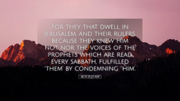 Picture 05 - Acts 13:27 ASV Desktop Wallpaper - For they that dwell in Jerusalem, and their - Desktop Bible Verse Wallpaper