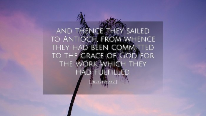 Picture 05 - Acts 14:26 ASV Desktop Wallpaper - and thence they sailed to Antioch, from whence - Desktop Bible Verse Wallpaper