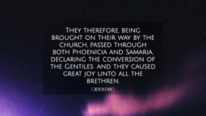 Picture 05 - Acts 15:3 ASV Desktop Wallpaper - They therefore, being brought on their way by the - Desktop Bible Verse Wallpaper