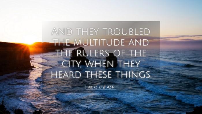 Picture 05 - Acts 17:8 ASV Desktop Wallpaper - And they troubled the multitude and the rulers of - Desktop Bible Verse Wallpaper