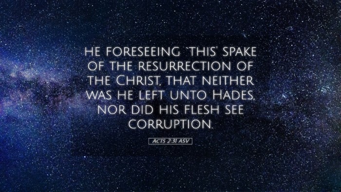 Picture 05 - Acts 2:31 ASV Desktop Wallpaper - he foreseeing `this' spake of the resurrection of - Desktop Bible Verse Wallpaper