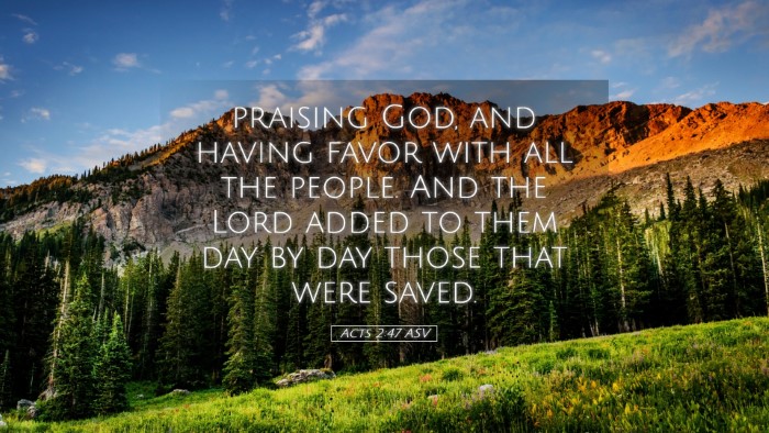 Picture 05 - Acts 2:47 ASV Desktop Wallpaper - praising God, and having favor with all the - Desktop Bible Verse Wallpaper