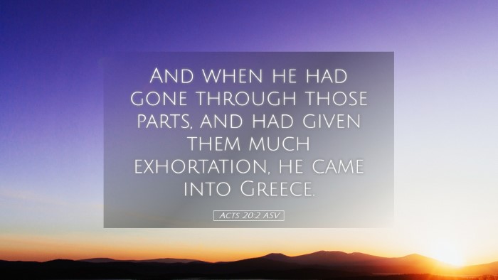Picture 05 - Acts 20:2 ASV Desktop Wallpaper - And when he had gone through those parts, and had - Desktop Bible Verse Wallpaper