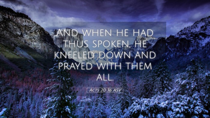 Picture 05 - Acts 20:36 ASV Desktop Wallpaper - And when he had thus spoken, he kneeled down and - Desktop Bible Verse Wallpaper