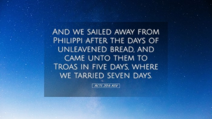 Picture 05 - Acts 20:6 ASV Desktop Wallpaper - And we sailed away from Philippi after the days - Desktop Bible Verse Wallpaper