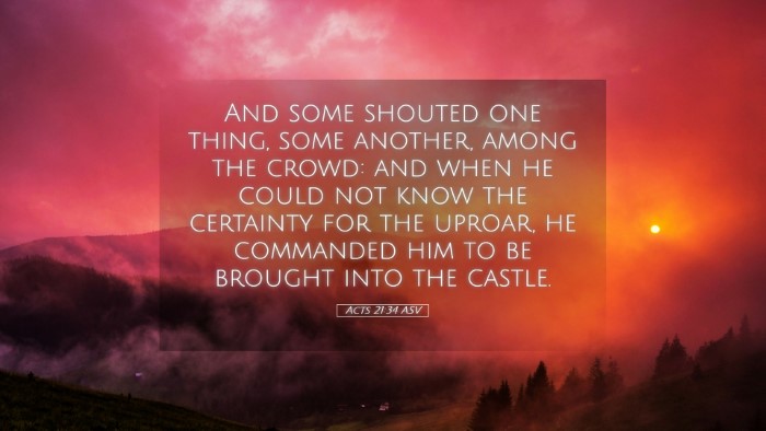 Picture 05 - Acts 21:34 ASV Desktop Wallpaper - And some shouted one thing, some another, among - Desktop Bible Verse Wallpaper