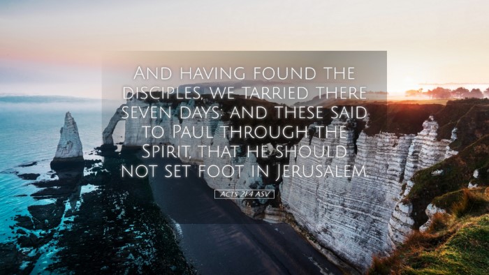 Picture 05 - Acts 21:4 ASV Desktop Wallpaper - And having found the disciples, we tarried there - Desktop Bible Verse Wallpaper