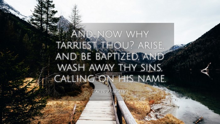 Picture 05 - Acts 22:16 ASV Desktop Wallpaper - And now why tarriest thou? arise, and be - Desktop Bible Verse Wallpaper