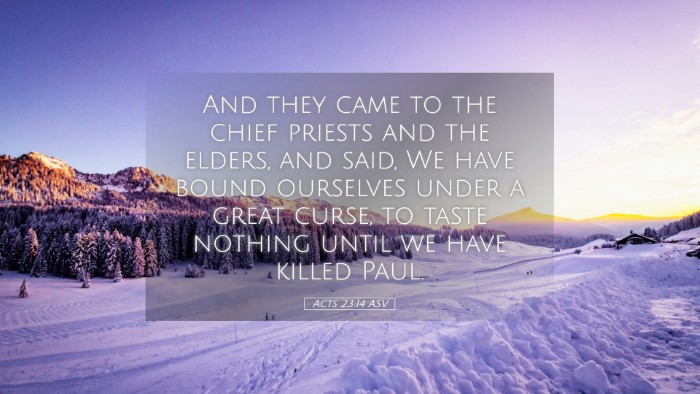 Picture 05 - Acts 23:14 ASV Desktop Wallpaper - And they came to the chief priests and the - Desktop Bible Verse Wallpaper