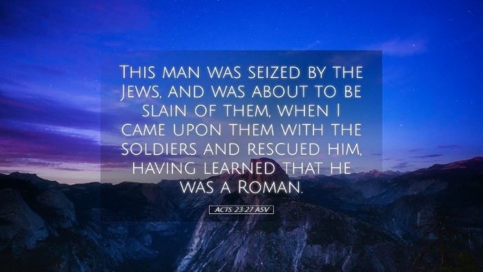 Picture 05 - Acts 23:27 ASV Desktop Wallpaper - This man was seized by the Jews, and was about to - Desktop Bible Verse Wallpaper