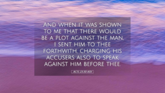 Picture 05 - Acts 23:30 ASV Desktop Wallpaper - And when it was shown to me that there would be a - Desktop Bible Verse Wallpaper