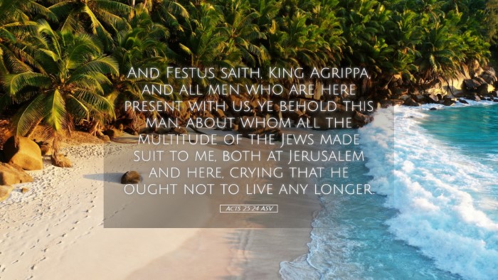 Picture 05 - Acts 25:24 ASV Desktop Wallpaper - And Festus saith, King Agrippa, and all men who - Desktop Bible Verse Wallpaper