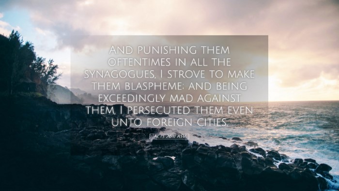 Picture 05 - Acts 26:11 ASV Desktop Wallpaper - And punishing them oftentimes in all the - Desktop Bible Verse Wallpaper