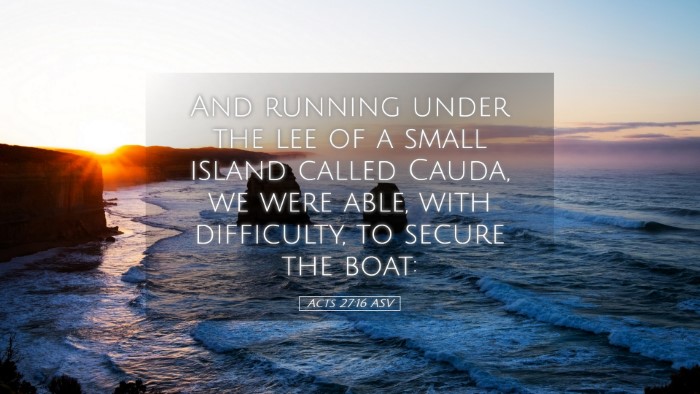 Picture 05 - Acts 27:16 ASV Desktop Wallpaper - And running under the lee of a small island - Desktop Bible Verse Wallpaper
