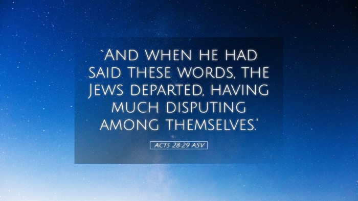 Picture 05 - Acts 28:29 ASV Desktop Wallpaper - `And when he had said these words, the Jews - Desktop Bible Verse Wallpaper