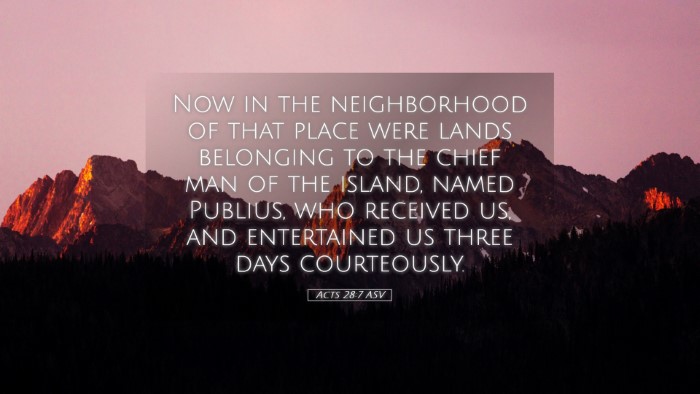Picture 05 - Acts 28:7 ASV Desktop Wallpaper - Now in the neighborhood of that place were lands - Desktop Bible Verse Wallpaper