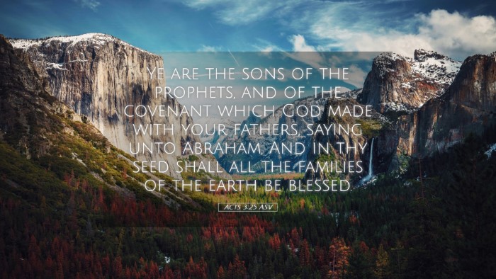 Picture 05 - Acts 3:25 ASV Desktop Wallpaper - Ye are the sons of the prophets, and of the - Desktop Bible Verse Wallpaper