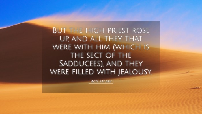 Picture 05 - Acts 5:17 ASV Desktop Wallpaper - But the high priest rose up, and all they that - Desktop Bible Verse Wallpaper
