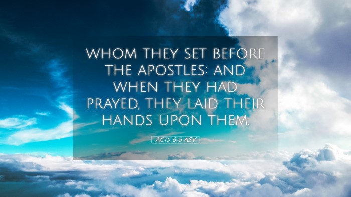 Picture 05 - Acts 6:6 ASV Desktop Wallpaper - whom they set before the apostles: and when they - Desktop Bible Verse Wallpaper