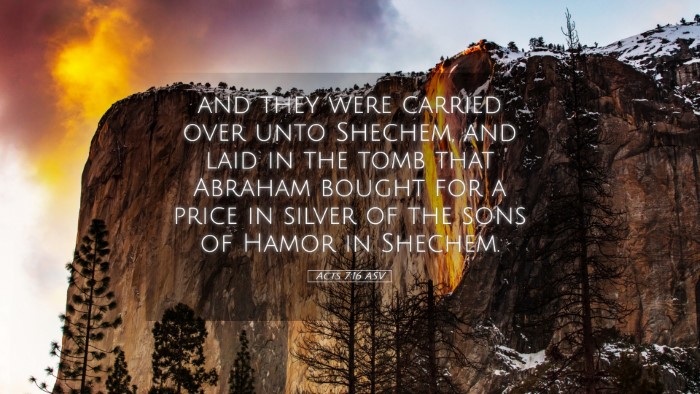 Picture 05 - Acts 7:16 ASV Desktop Wallpaper - and they were carried over unto Shechem, and laid - Desktop Bible Verse Wallpaper