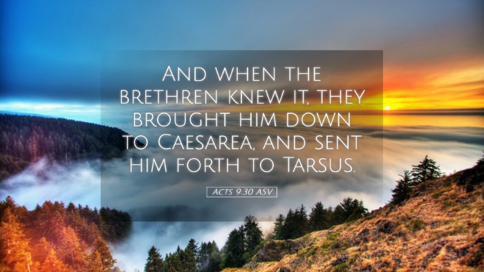 Picture 05 - Acts 9:30 ASV Desktop Wallpaper - And when the brethren knew it, they brought him - Desktop Bible Verse Wallpaper