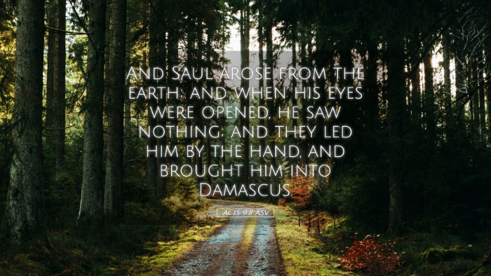 Picture 05 - Acts 9:8 ASV Desktop Wallpaper - And Saul arose from the earth; and when his eyes - Desktop Bible Verse Wallpaper