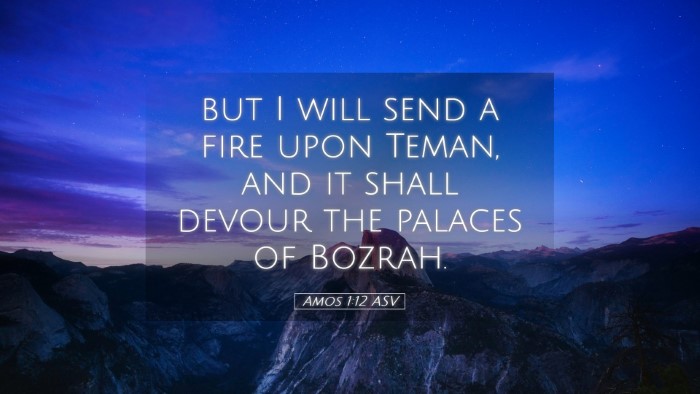 Picture 05 - Amos 1:12 ASV Desktop Wallpaper - but I will send a fire upon Teman, and it shall - Desktop Bible Verse Wallpaper