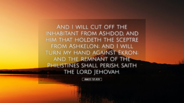 Picture 05 - Amos 1:8 ASV Desktop Wallpaper - And I will cut off the inhabitant from Ashdod, - Desktop Bible Verse Wallpaper