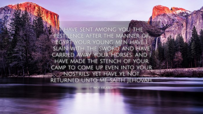 Picture 05 - Amos 4:10 ASV Desktop Wallpaper - I have sent among you the pestilence after the - Desktop Bible Verse Wallpaper