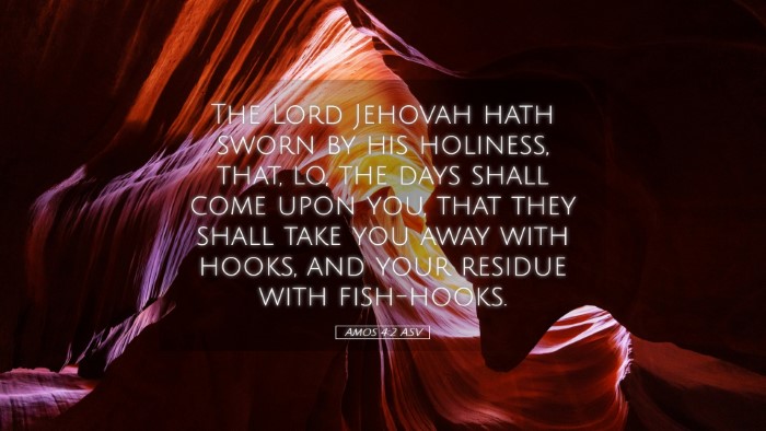 Picture 05 - Amos 4:2 ASV Desktop Wallpaper - The Lord Jehovah hath sworn by his holiness, - Desktop Bible Verse Wallpaper