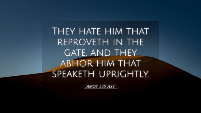 Picture 05 - Amos 5:10 ASV Desktop Wallpaper - They hate him that reproveth in the gate, and - Desktop Bible Verse Wallpaper