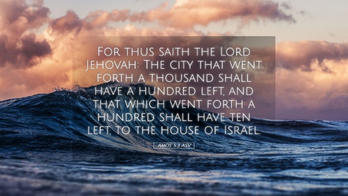Picture 05 - Amos 5:3 ASV Desktop Wallpaper - For thus saith the Lord Jehovah: The city that - Desktop Bible Verse Wallpaper