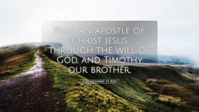 Picture 05 - Colossians 1:1 ASV Desktop Wallpaper - Paul, an apostle of Christ Jesus through the will - Desktop Bible Verse Wallpaper