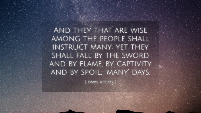 Picture 05 - Daniel 11:33 ASV Desktop Wallpaper - And they that are wise among the people shall - Desktop Bible Verse Wallpaper