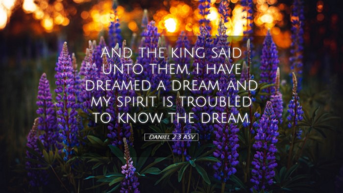 Picture 05 - Daniel 2:3 ASV Desktop Wallpaper - And the king said unto them, I have dreamed a - Desktop Bible Verse Wallpaper