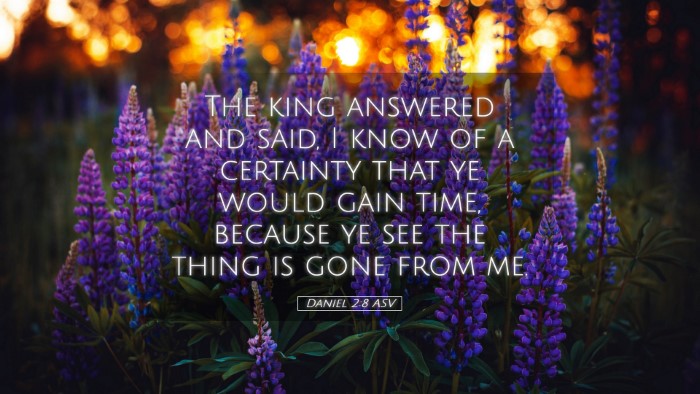 Picture 05 - Daniel 2:8 ASV Desktop Wallpaper - The king answered and said, I know of a certainty - Desktop Bible Verse Wallpaper