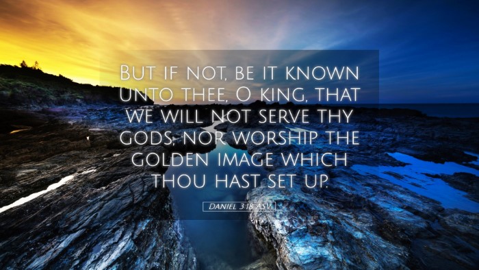 Picture 05 - Daniel 3:18 ASV Desktop Wallpaper - But if not, be it known unto thee, O king, that - Desktop Bible Verse Wallpaper