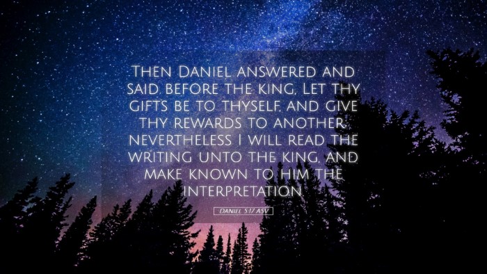 Picture 05 - Daniel 5:17 ASV Desktop Wallpaper - Then Daniel answered and said before the king, - Desktop Bible Verse Wallpaper