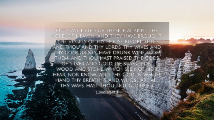 Picture 05 - Daniel 5:23 ASV Desktop Wallpaper - but hast lifted up thyself against the Lord of - Desktop Bible Verse Wallpaper