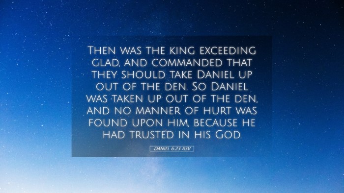 Picture 05 - Daniel 6:23 ASV Desktop Wallpaper - Then was the king exceeding glad, and commanded - Desktop Bible Verse Wallpaper