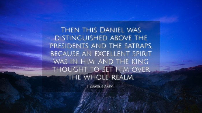 Picture 05 - Daniel 6:3 ASV Desktop Wallpaper - Then this Daniel was distinguished above the - Desktop Bible Verse Wallpaper