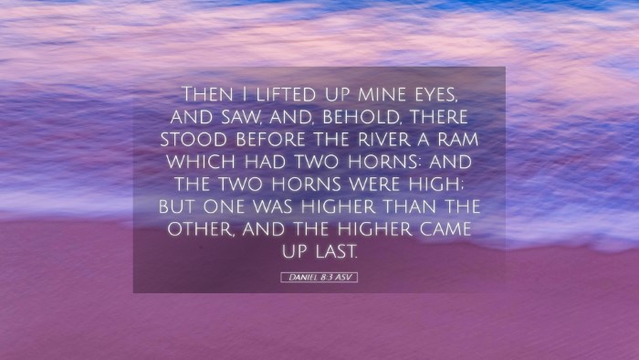 Picture 05 - Daniel 8:3 ASV Desktop Wallpaper - Then I lifted up mine eyes, and saw, and, behold, - Desktop Bible Verse Wallpaper