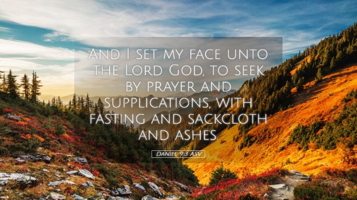 Picture 05 - Daniel 9:3 ASV Desktop Wallpaper - And I set my face unto the Lord God, to seek by - Desktop Bible Verse Wallpaper