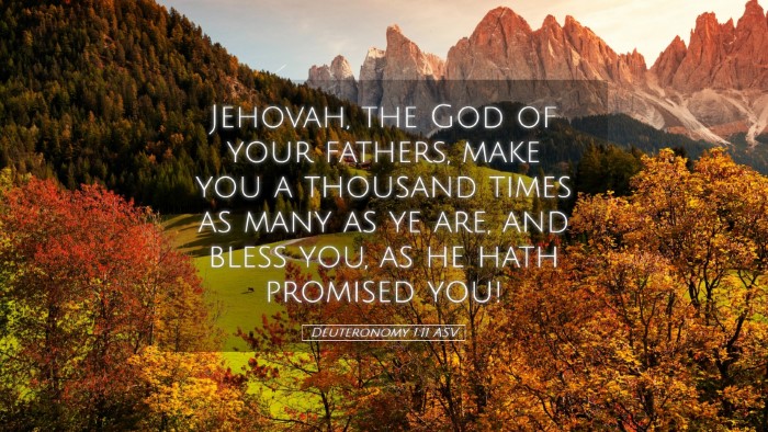 Picture 05 - Deuteronomy 1:11 ASV Desktop Wallpaper - Jehovah, the God of your fathers, make you a - Desktop Bible Verse Wallpaper