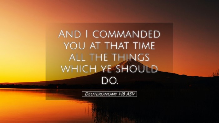 Picture 05 - Deuteronomy 1:18 ASV Desktop Wallpaper - And I commanded you at that time all the things - Desktop Bible Verse Wallpaper